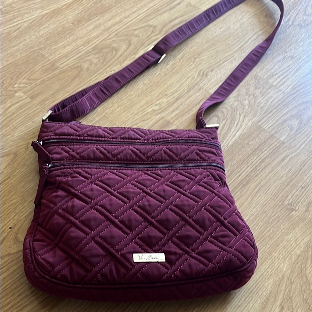 Vera Bradley Quilted Crossbody Bag - Deep Burgundy